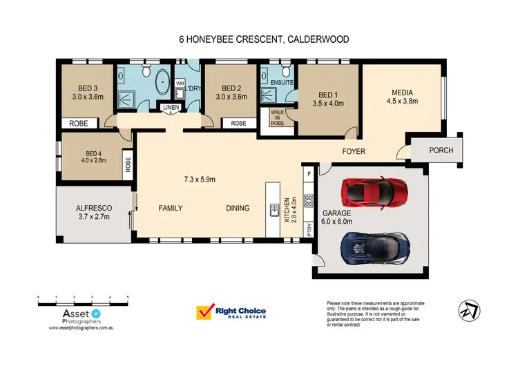 Floorplan of Homely house listing, 6 Honeybee Crescent, Calderwood NSW 2527