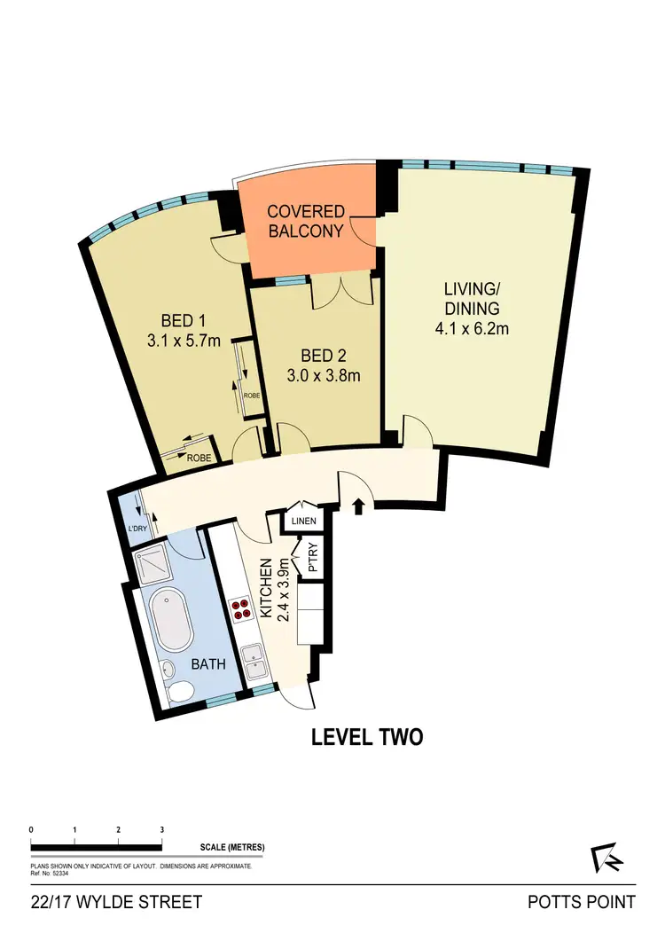 Floorplan of Homely apartment listing, 22/17 Wylde Street, Potts Point NSW 2011