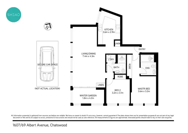 Floorplan of Homely apartment listing, 1607/69 Albert Avenue, Chatswood NSW 2067