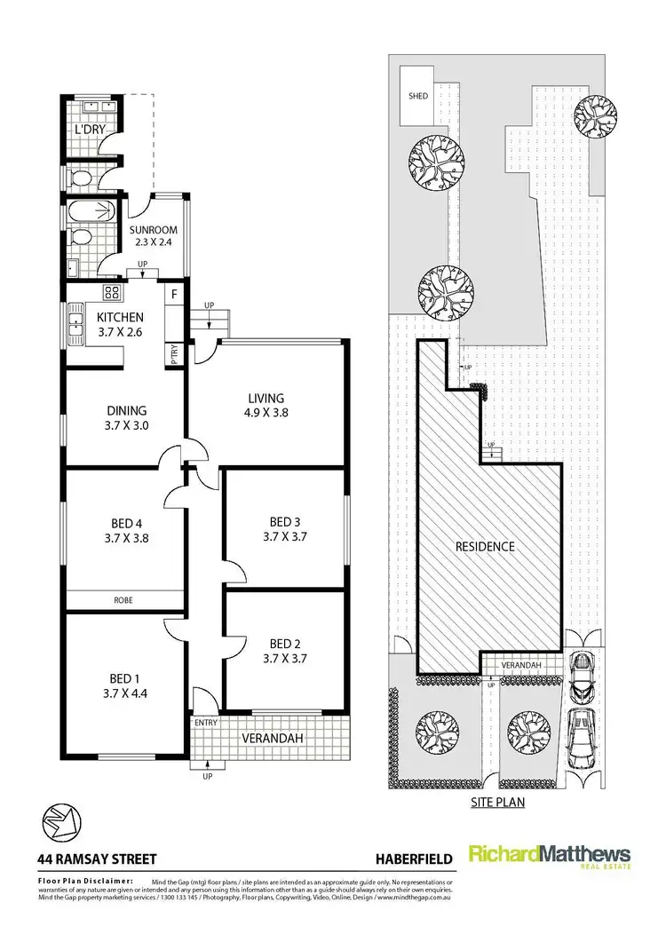 Floorplan of Homely house listing, 44 Ramsay Street, Haberfield NSW 2045