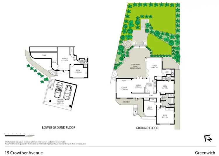 Floorplan of Homely house listing, 15 Crowther Avenue, Greenwich NSW 2065