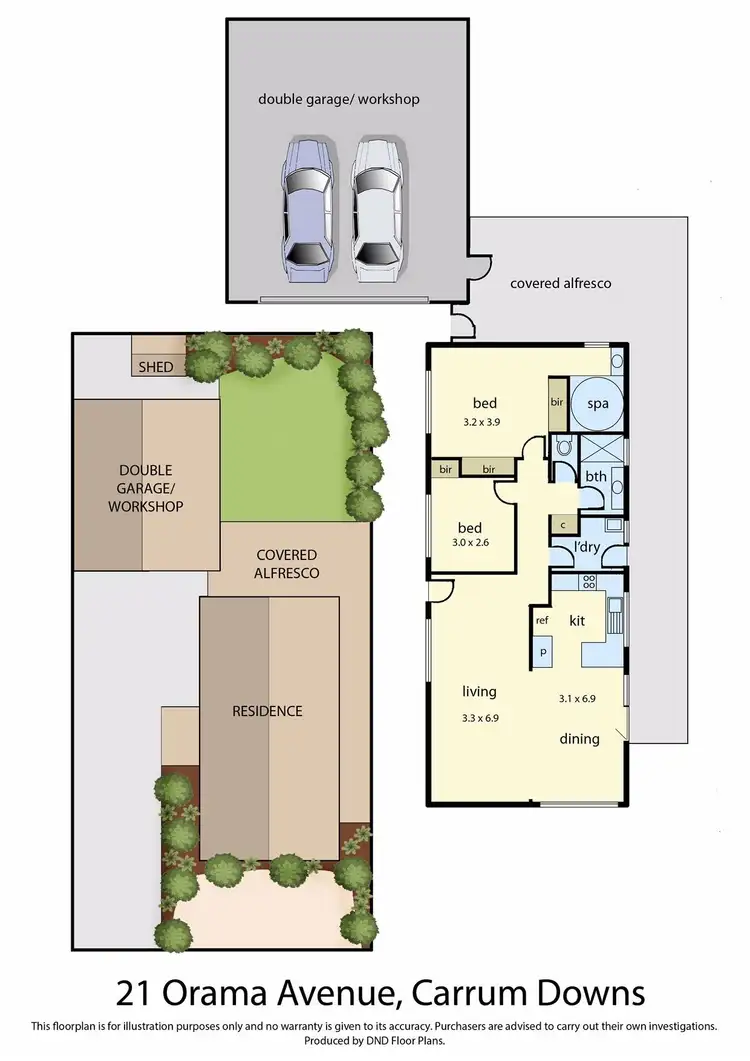 Floorplan of Homely house listing, 21 Orama Avenue, Carrum Downs VIC 3201