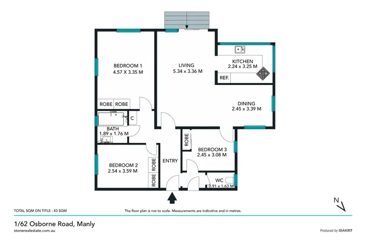Floorplan of Homely apartment listing, 1/62 Osborne Road, Manly NSW 2095