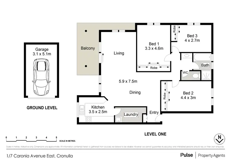 Floorplan of Homely apartment listing, 1/7 Caronia Avenue, Cronulla NSW 2230