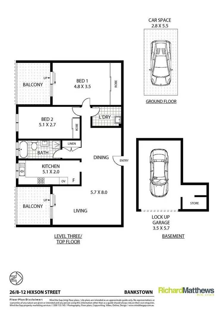 Floorplan of Homely apartment listing, 26/8-12 Hixson Street, Bankstown NSW 2200