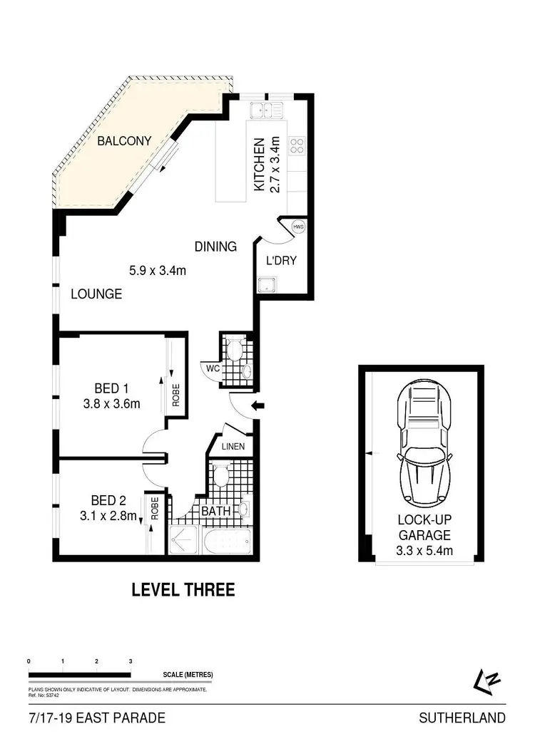 Floorplan of Homely apartment listing, 7/17-19 East Parade, Sutherland NSW 2232