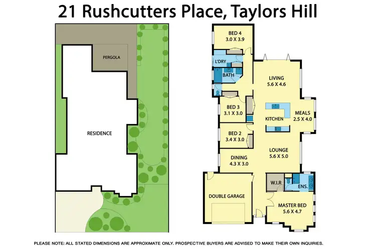 Floorplan of Homely house listing, 21 Rushcutters Place, Taylors Hill VIC 3037