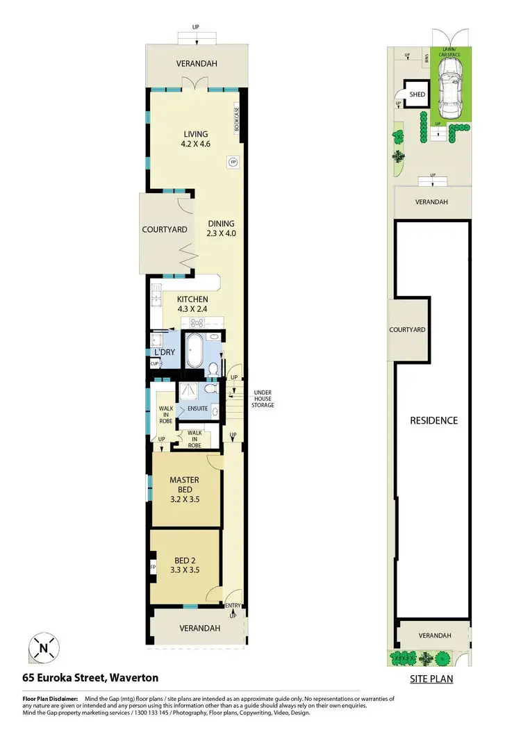 Floorplan of Homely semi-detached listing, 65 Euroka Street, Waverton NSW 2060