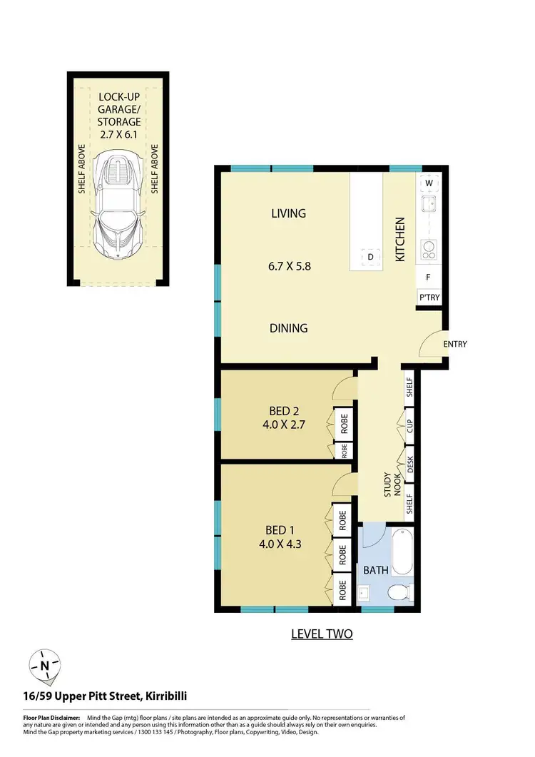 Floorplan of Homely apartment listing, 16/59 Upper Pitt Street, Kirribilli NSW 2061
