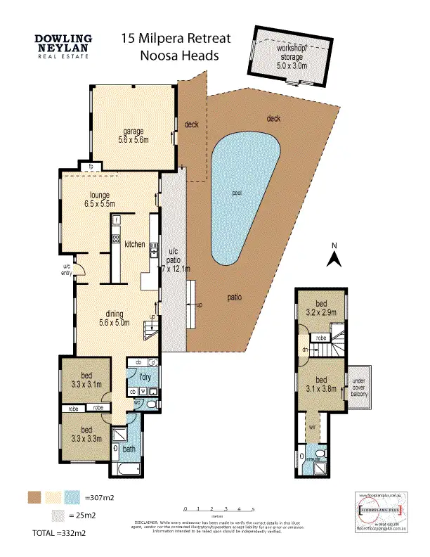 Floorplan of Homely house listing, 15 Milpera Retreat, Noosa Heads QLD 4567