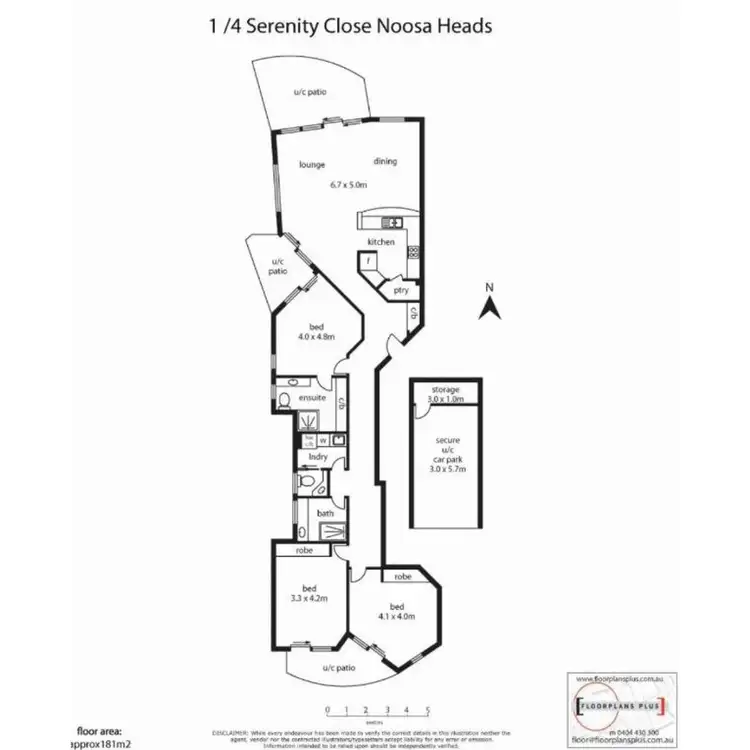 Floorplan of Homely apartment listing, 1/4 Serenity Close, Noosa Heads QLD 4567
