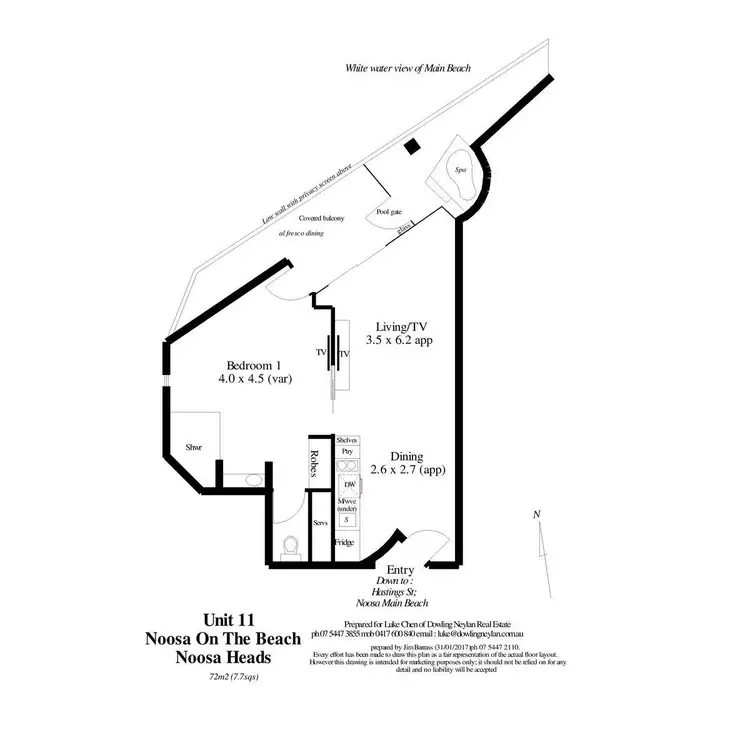 Floorplan of Homely apartment listing, 11/49 Hastings Street, Noosa Heads QLD 4567