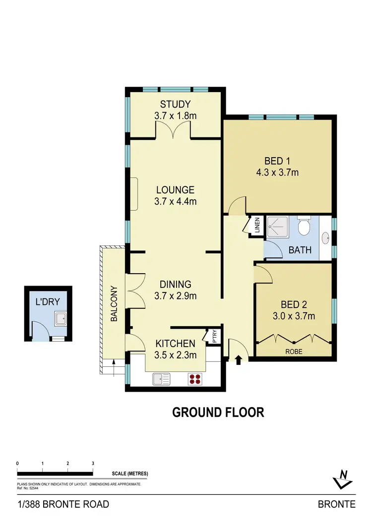 Floorplan of Homely apartment listing, 1/388 Bronte Road, Bronte NSW 2024