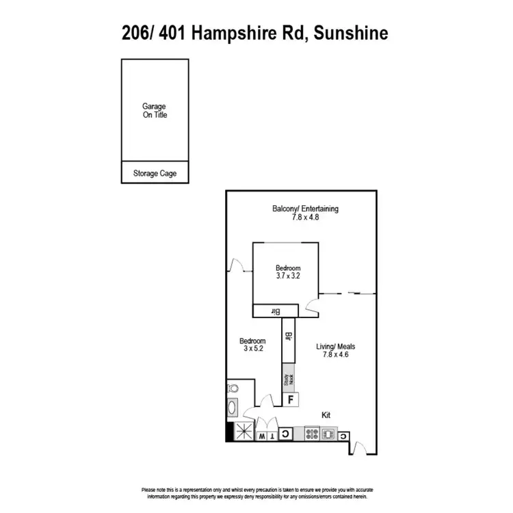 Floorplan of Homely apartment listing, 206/1 Foundry Road, Sunshine VIC 3020