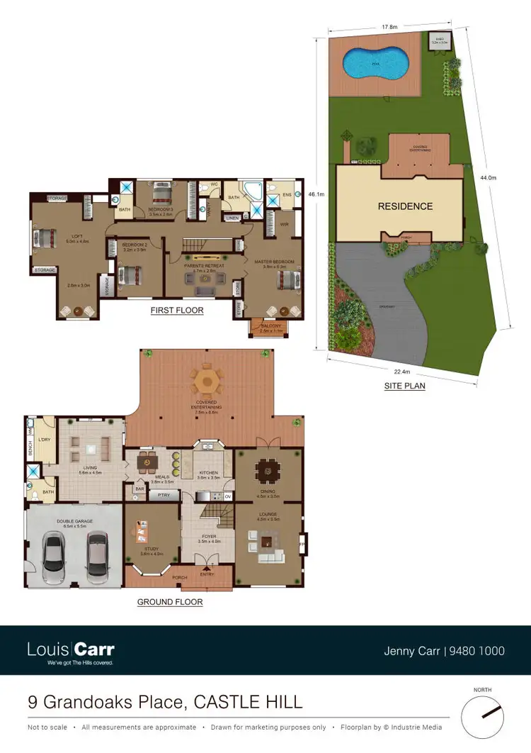 Floorplan of Homely house listing, 9 Grandoaks Place, Castle Hill NSW 2154