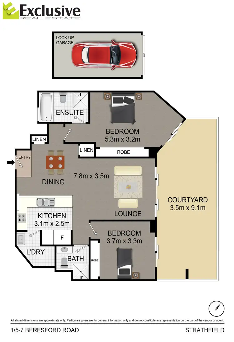 Floorplan of Homely apartment listing, 1/5-7 Beresford Road, Strathfield NSW 2135