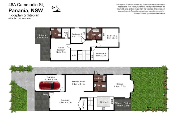 Floorplan of Homely semi-detached listing, 46A Cammarlie Street, Panania NSW 2213