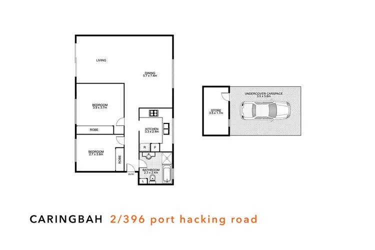Floorplan of Homely unit listing, 2/396 Port Hacking Road, Caringbah NSW 2229