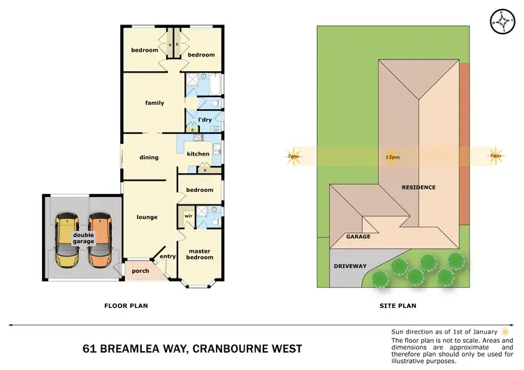 Floorplan of Homely house listing, 61 Breamlea Way, Cranbourne West VIC 3977
