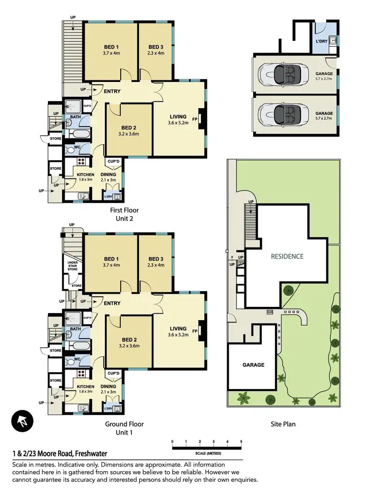 Floorplan of Homely block of units listing, 1&2/23 Moore Road, Freshwater NSW 2096
