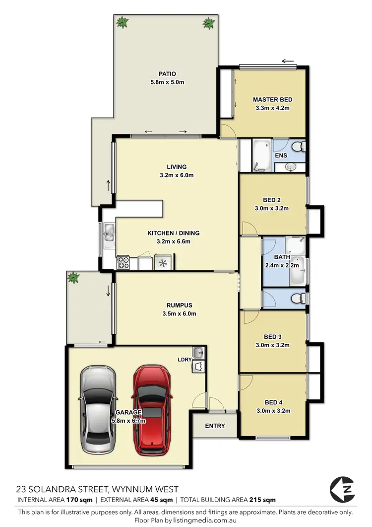 Floorplan of Homely house listing, 23 Solandra Street, Wynnum West QLD 4178
