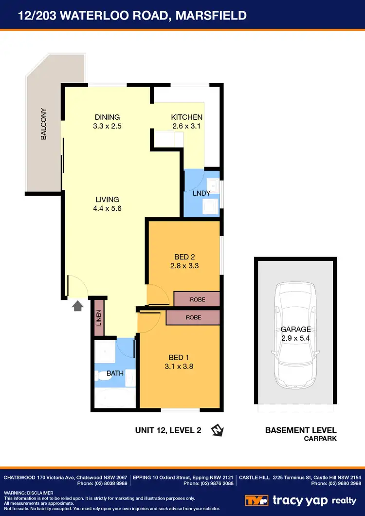 Floorplan of Homely unit listing, 12/203 Waterloo Road, Marsfield NSW 2122