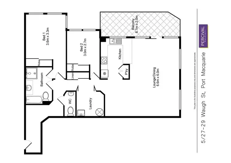 Floorplan of Homely apartment listing, 5/27-29 Waugh Street, Port Macquarie NSW 2444