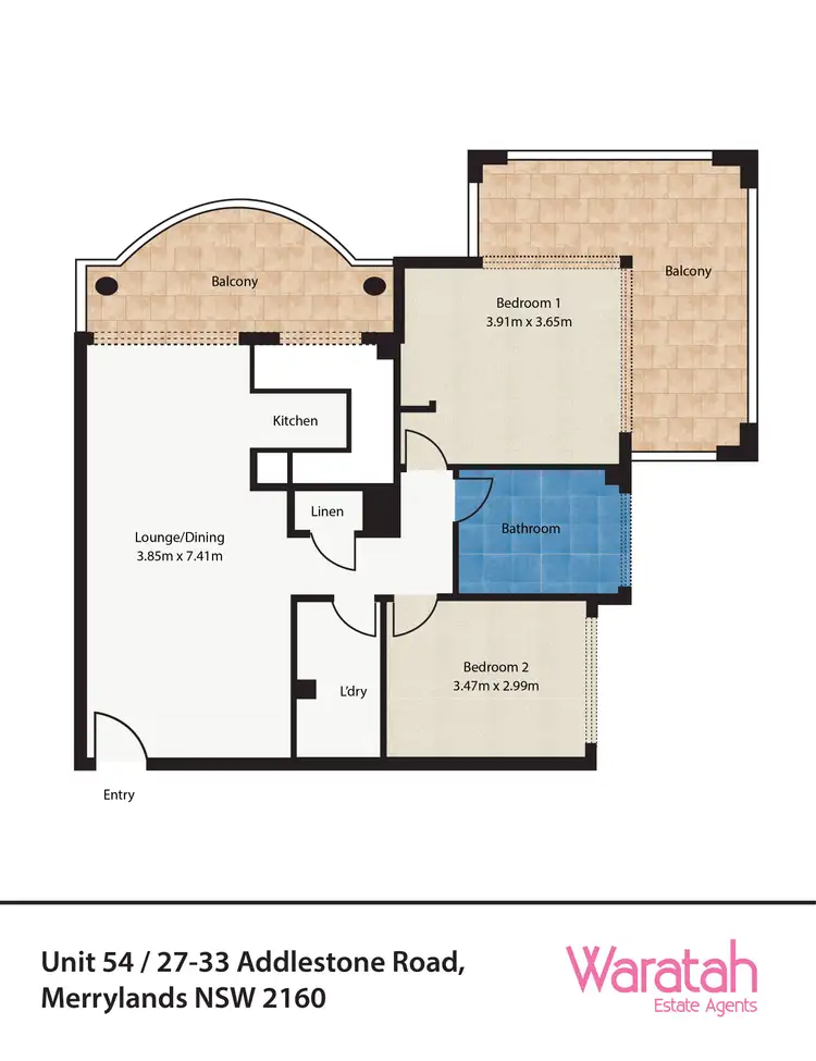 Floorplan of Homely unit listing, 54/27-33 Addlestone Road, Merrylands NSW 2160