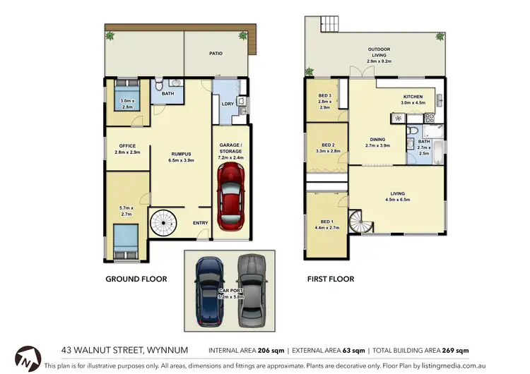 Floorplan of Homely house listing, 43 Walnut Street, Wynnum QLD 4178