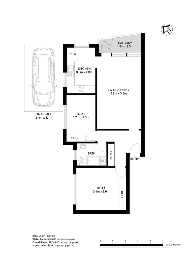 Floorplan of Homely apartment listing, 11/18 Tranmere Street, Drummoyne NSW 2047
