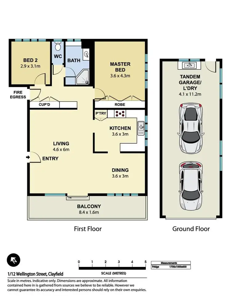 Floorplan of Homely unit listing, 1/12 Wellington Street, Clayfield QLD 4011