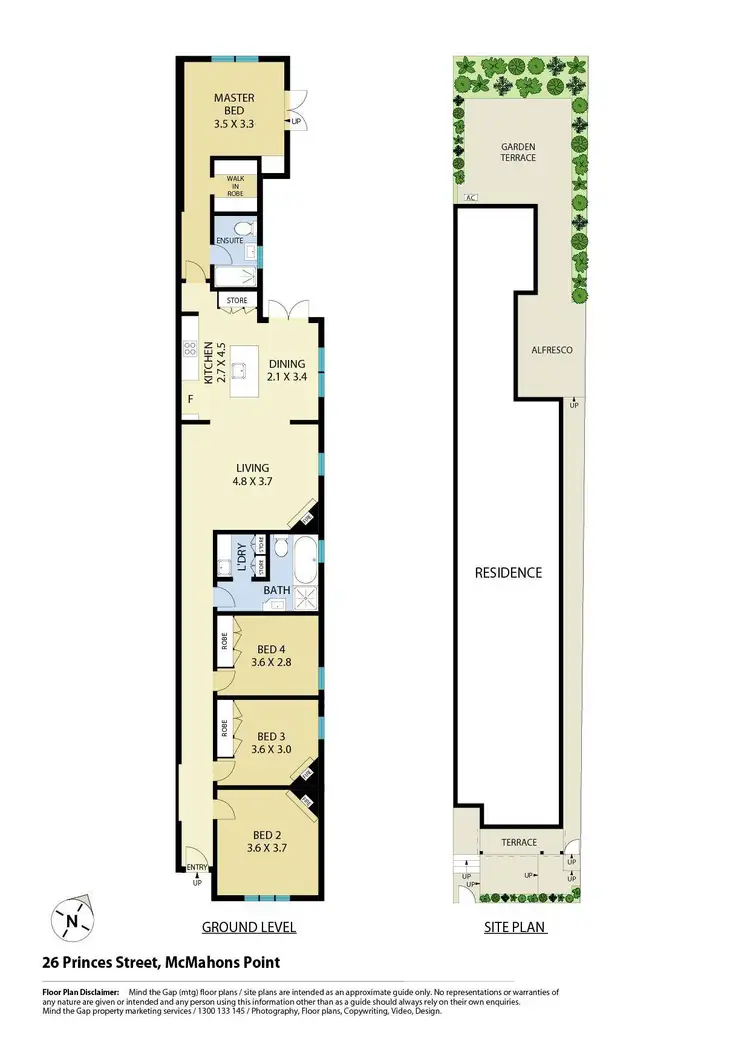 Floorplan of Homely semi-detached listing, 26 Princes Street, Mcmahons Point NSW 2060