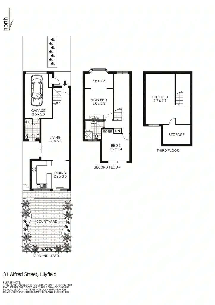 Floorplan of Homely townhouse listing, 31 Alfred Street, Lilyfield NSW 2040