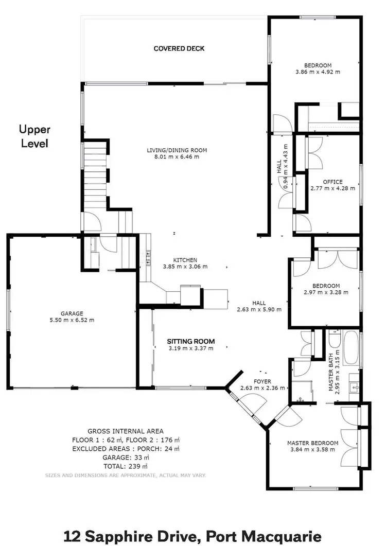 Floorplan of Homely house listing, 12 Sapphire Drive, Port Macquarie NSW 2444