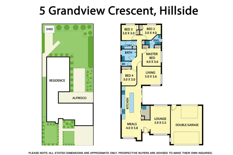 Floorplan of Homely house listing, 5 Grandview Crescent, Hillside VIC 3037