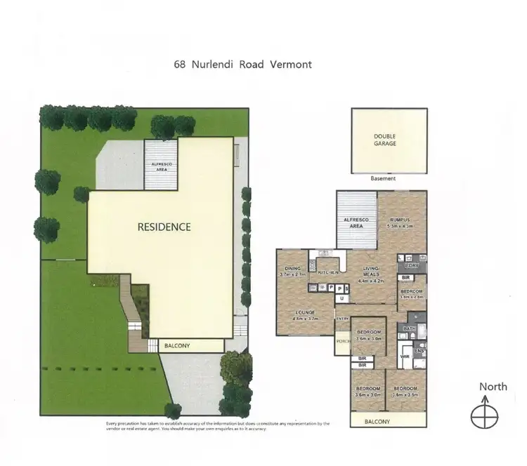 Floorplan of Homely house listing, 68 Nurlendi Road, Vermont VIC 3133