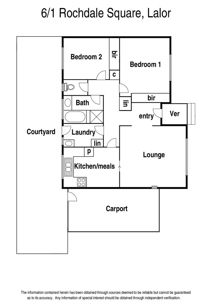Floorplan of Homely unit listing, 6/1 Rochdale Square, Lalor VIC 3075