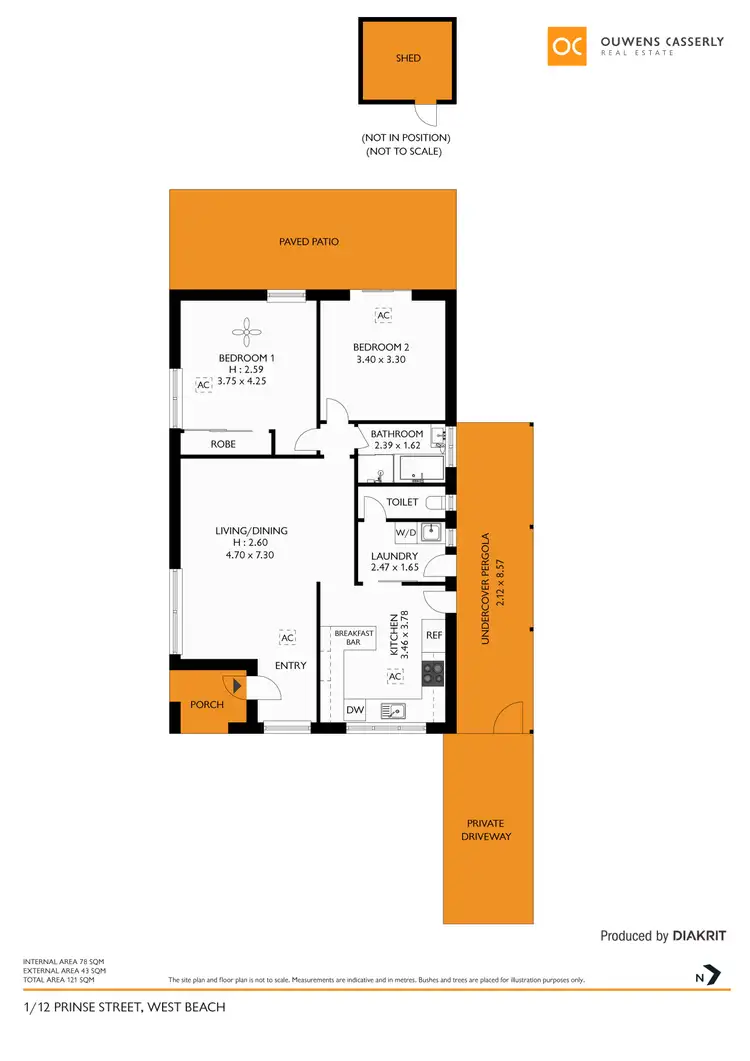 Floorplan of Homely house listing, 1/12 Prinse Street, West Beach SA 5024