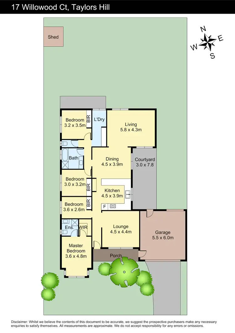Floorplan of Homely house listing, 17 Willowood Court, Taylors Hill VIC 3037