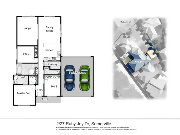 Floorplan of Homely block of units listing, 2/27 Ruby Joy Drive, Somerville VIC 3912