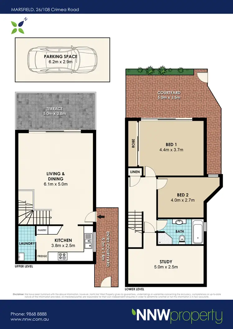 Floorplan of Homely townhouse listing, 26/108 Crimea Road, Marsfield NSW 2122