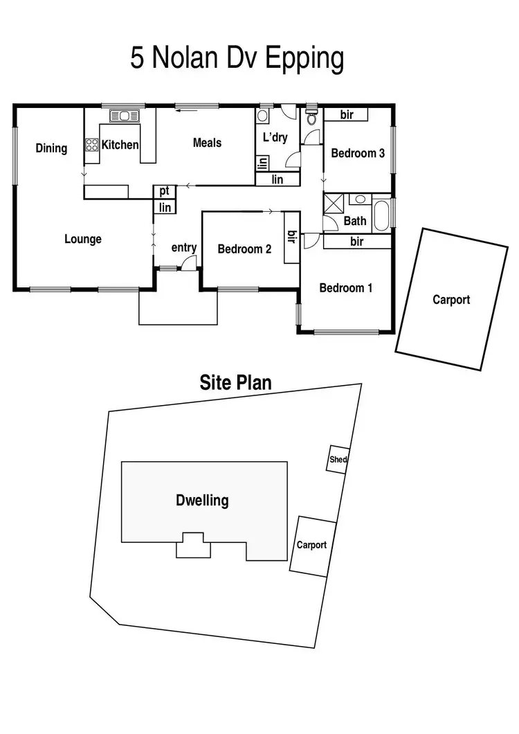 Floorplan of Homely house listing, 5 Nolan Drive, Epping VIC 3076