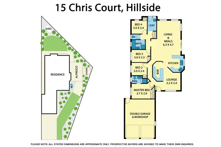 Floorplan of Homely house listing, 15 Chris Court, Hillside VIC 3037