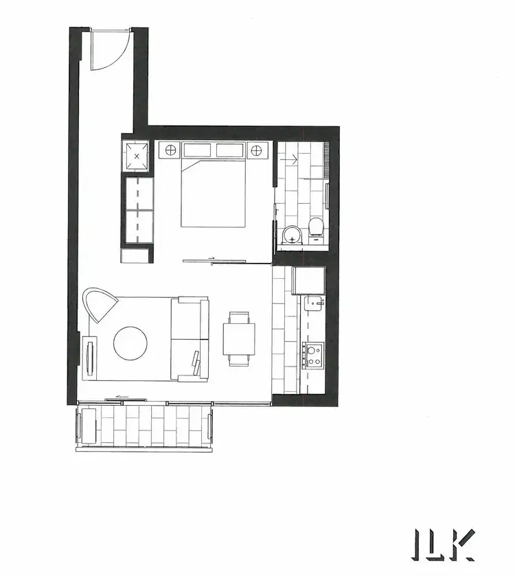 Floorplan of Homely apartment listing, 1501N/227 Toorak Road, South Yarra VIC 3141