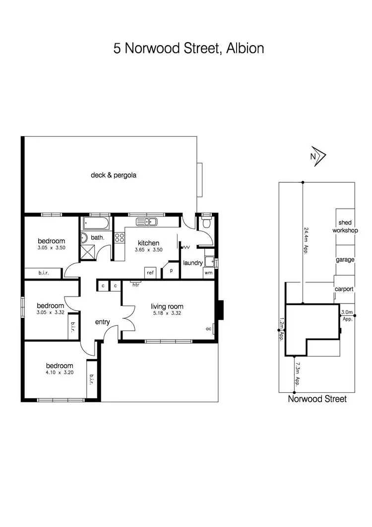 Floorplan of Homely house listing, 5 Norwood Street, Albion VIC 3020