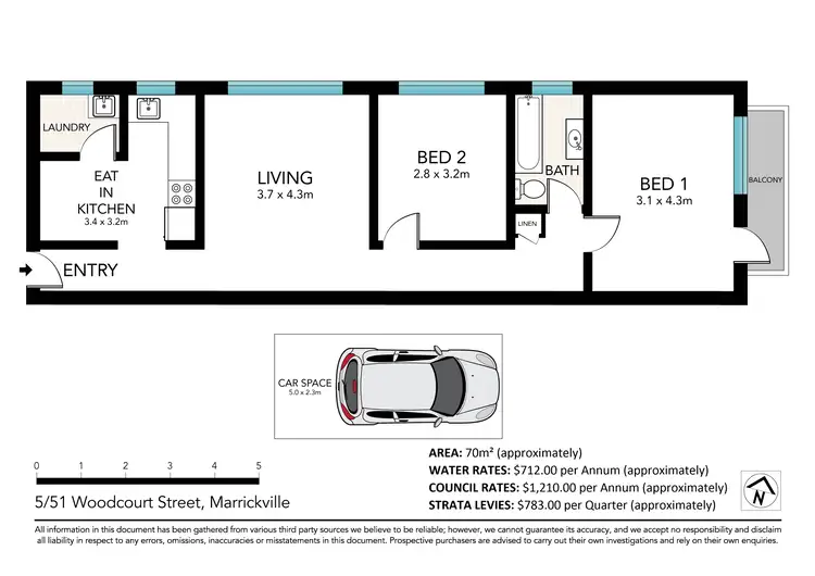 Floorplan of Homely unit listing, 5/51 Woodcourt Street, Marrickville NSW 2204