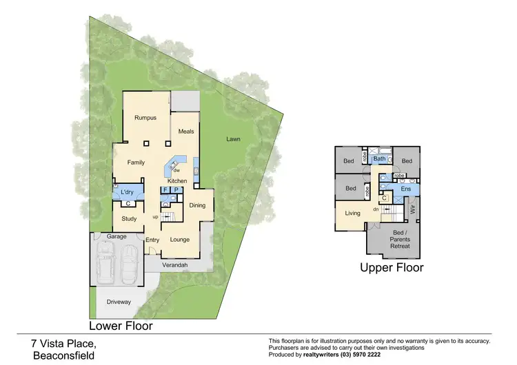 Floorplan of Homely house listing, 7 Vista Place, Beaconsfield VIC 3807