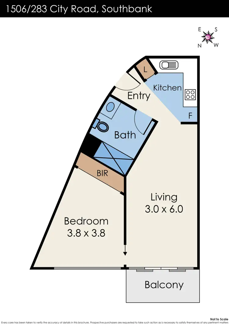 Floorplan of Homely apartment listing, 1506/283 City Road, Southbank VIC 3006