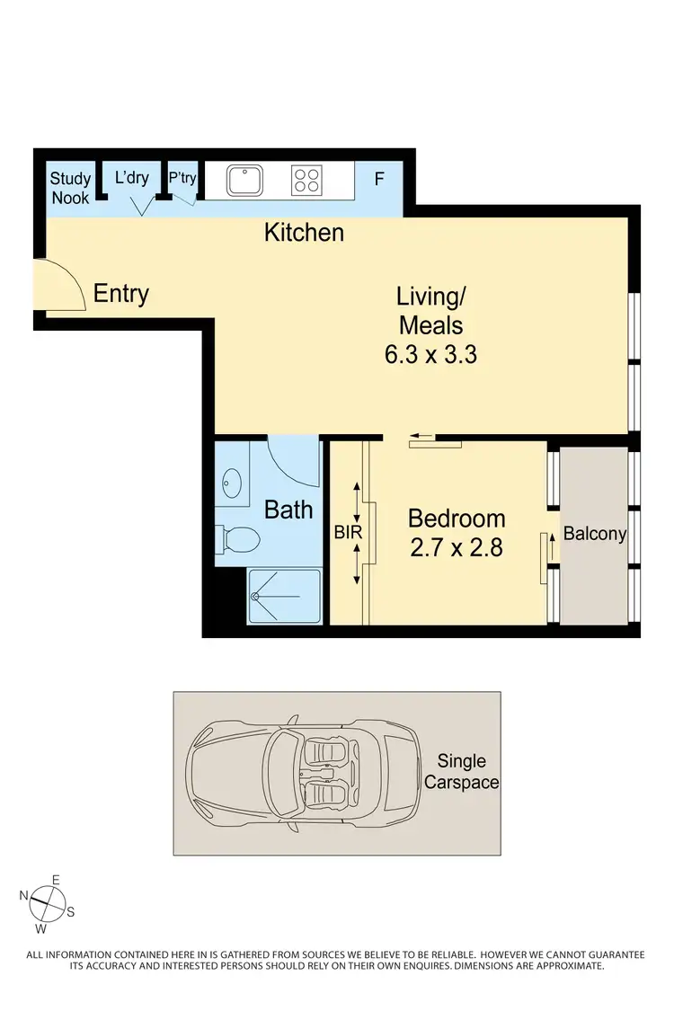 Floorplan of Homely apartment listing, 1504/568 St Kilda Road, Melbourne VIC 3000