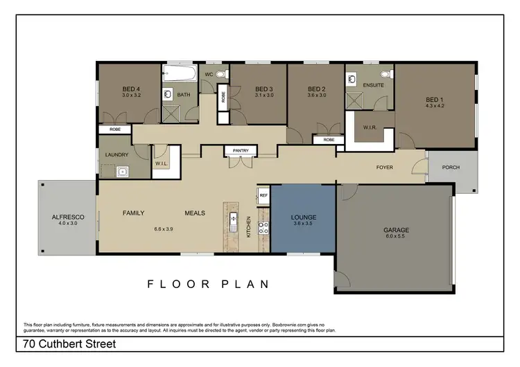 Floorplan of Homely house listing, 70 Cuthbert Street, Wodonga VIC 3690
